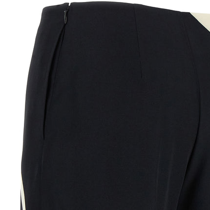 Alberta Ferretti Bicolor Viscose Casual Pants