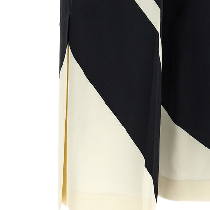 Alberta Ferretti Bicolor Viscose Casual Pants