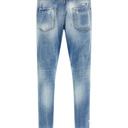 Dsquared² Blue Cotton Straight-Leg Jeans