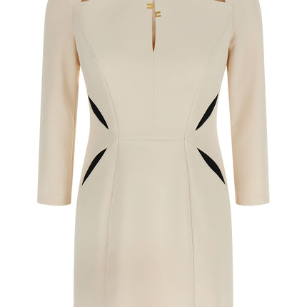 Elisabetta Franchi Bicolor Polyester Short Dress