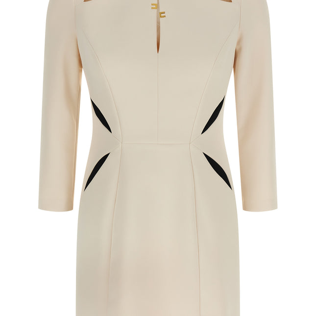 Elisabetta Franchi Bicolor Polyester Short Dress