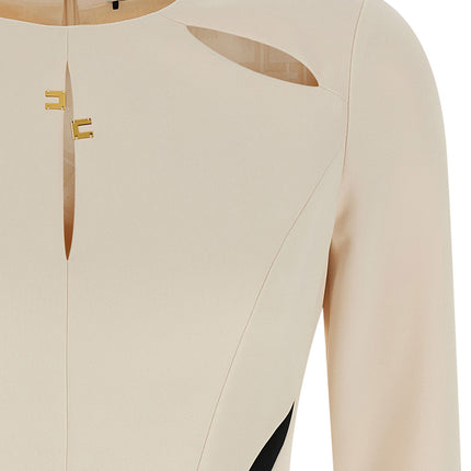 Elisabetta Franchi Bicolor Polyester Short Dress