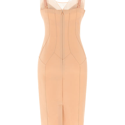 Elisabetta Franchi Multicolor Polyamide Midi Dress
