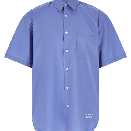 Comme Des Garçons Blue Cotton Blouse
