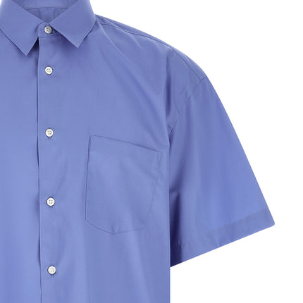 Comme Des Garçons Blue Cotton Blouse
