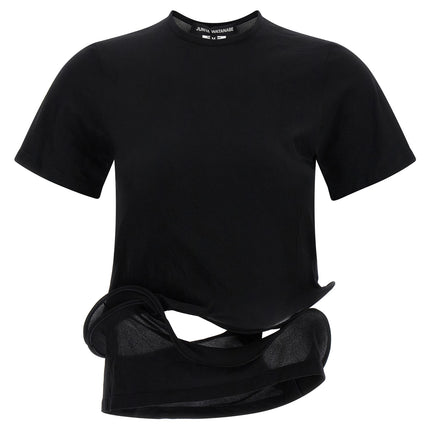 Junya Watanabe Black Nylon T-Shirt