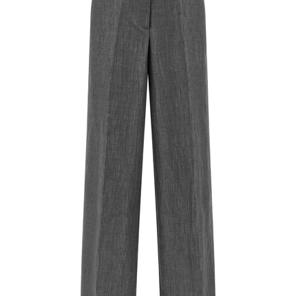 Peserico Gray Linen Casual Pants