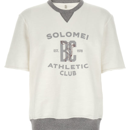 Brunello Cucinelli White Cotton Sweatshirt