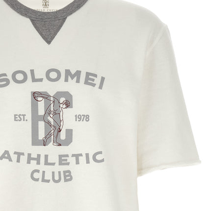 Brunello Cucinelli White Cotton Sweatshirt