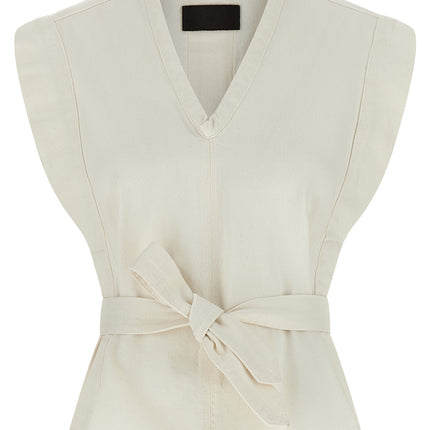 Lemaire White Cotton Sleeveless Jacket