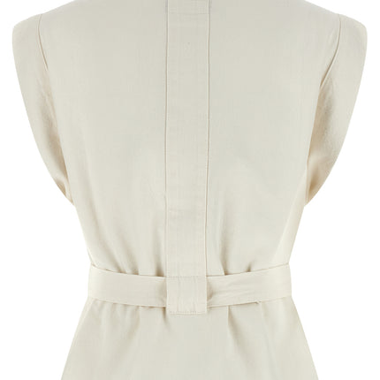 Lemaire White Cotton Sleeveless Jacket