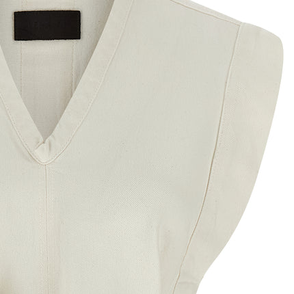 Lemaire White Cotton Sleeveless Jacket