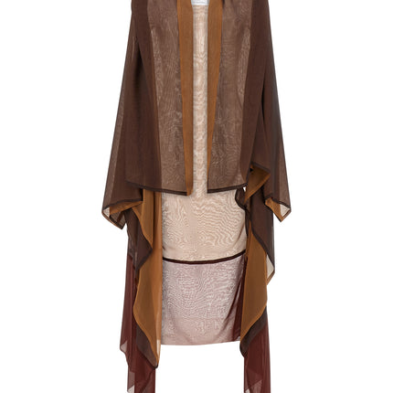Alberta Ferretti Brown Silk Cardigan