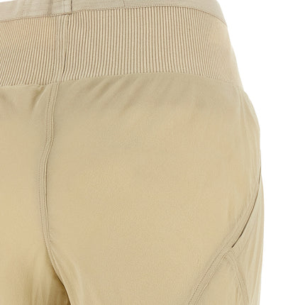 Rick Owens Beige Silk Flared Pants