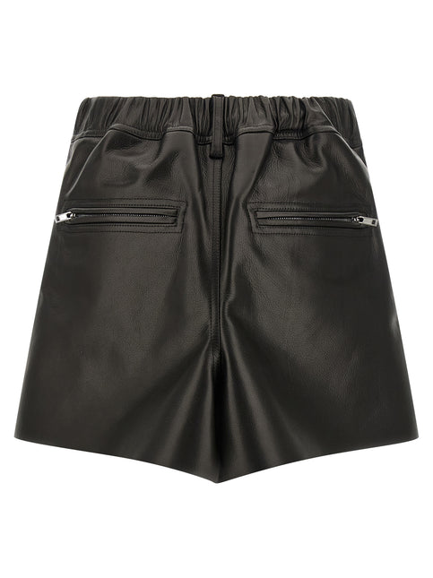 Rick Owens Black Calfskin Long Skirt