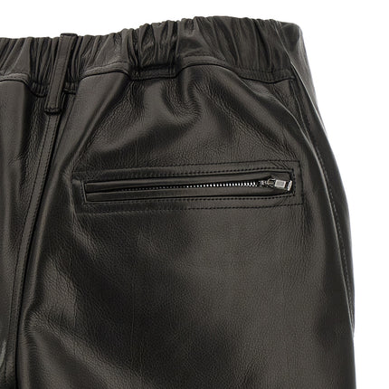 Rick Owens Black Calfskin Long Skirt