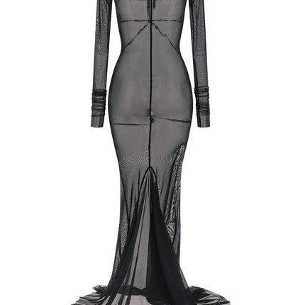 Rick Owens Black Nylon Long Dress