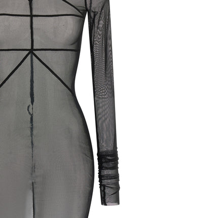 Rick Owens Black Nylon Long Dress