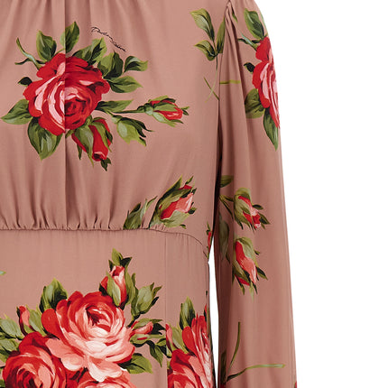Dolce & Gabbana Multicolor Silk Long Dress