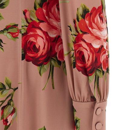 Dolce & Gabbana Multicolor Silk Long Dress