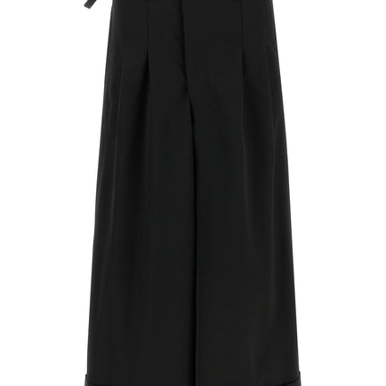 Junya Watanabe Black Acetate Flared Pants