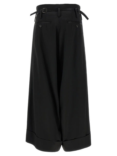 Junya Watanabe Black Acetate Flared Pants