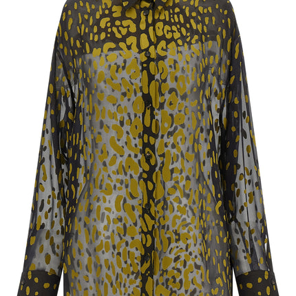 Ferragamo Brown Silk Blouse