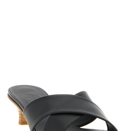 VICINI Black Calfskin Mid Heel Pumps