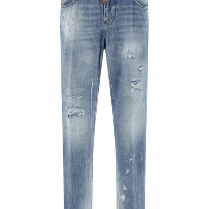 Dsquared² Blue Cotton Relaxed Fit Jeans