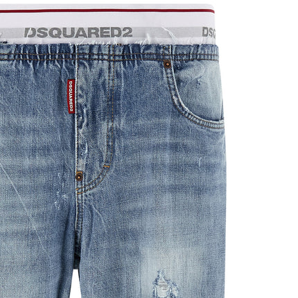 Dsquared² Blue Cotton Relaxed Fit Jeans