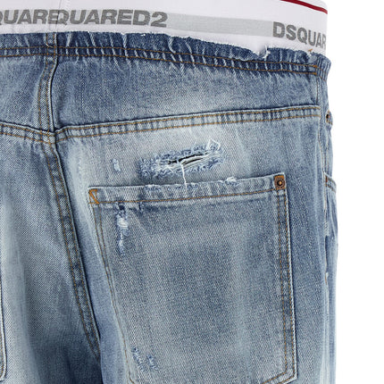 Dsquared² Blue Cotton Relaxed Fit Jeans