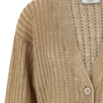 Peserico Beige Viscose Cardigan