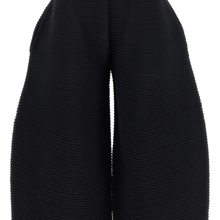 Issey Miyake Black Polyester Cropped Pants