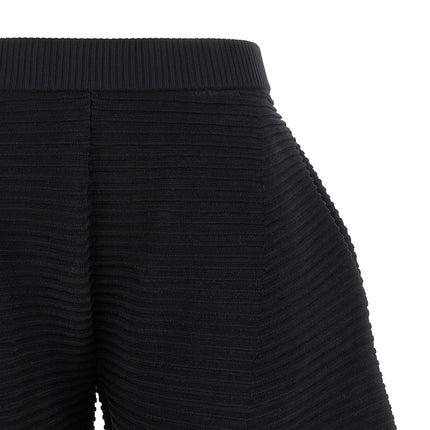 Issey Miyake Black Polyester Cropped Pants