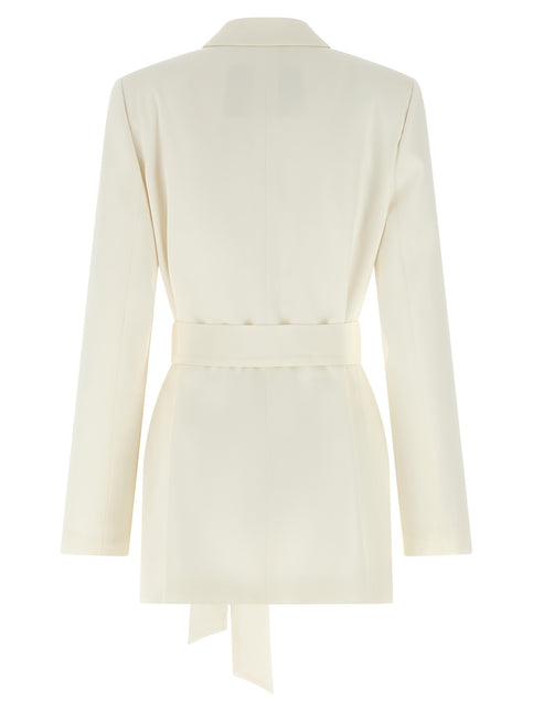 Kiton White Silk Blazer