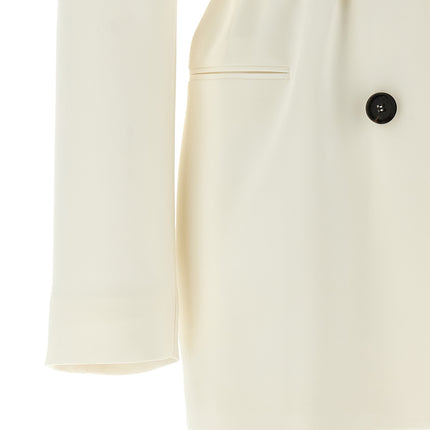 Kiton White Silk Blazer