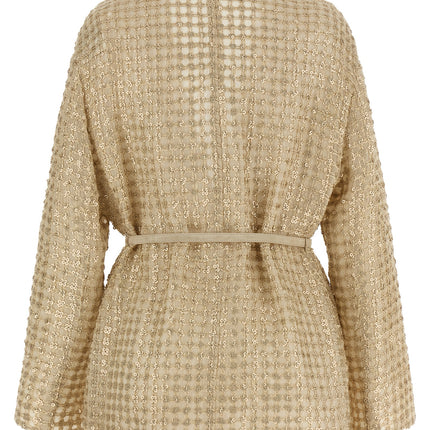 Brunello Cucinelli Beige Silk Blazer