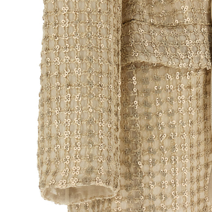 Brunello Cucinelli Beige Silk Blazer