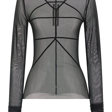 Rick Owens Black Nylon Cardigan