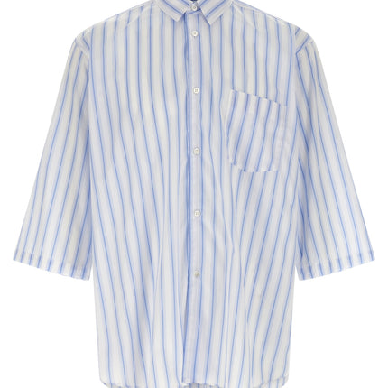 Comme Des Garçons Blue Cotton Blouse