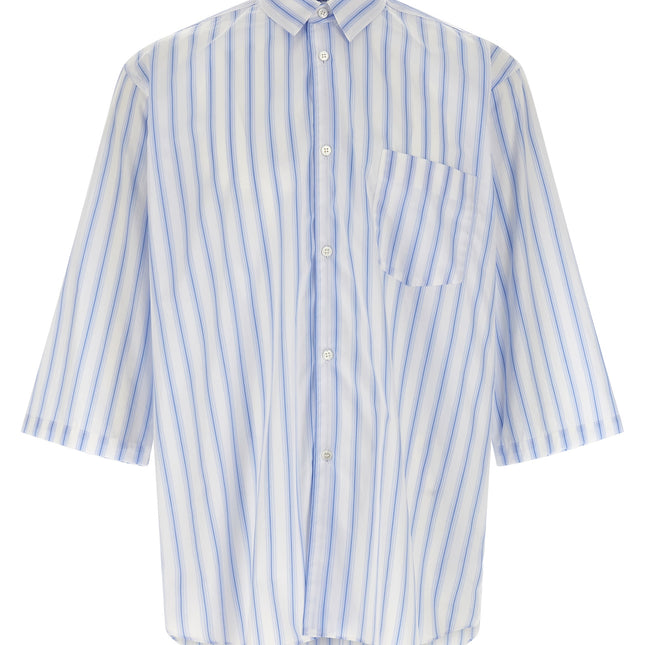 Comme Des Garçons Blue Cotton Blouse