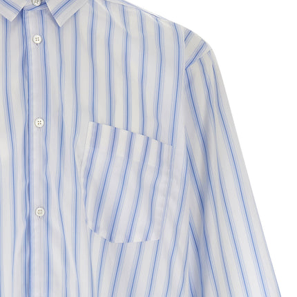 Comme Des Garçons Blue Cotton Blouse