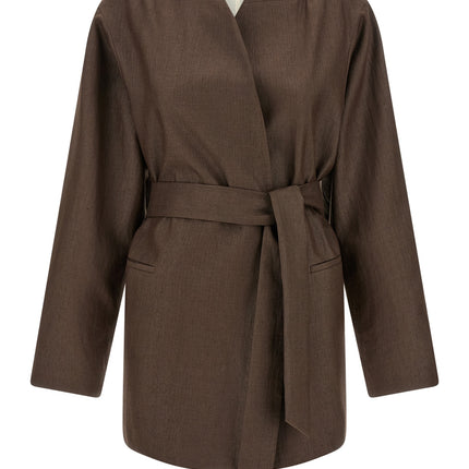 Kiton Brown Polyamide Blazer