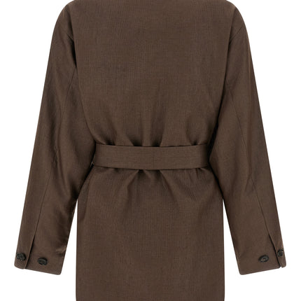 Kiton Brown Polyamide Blazer