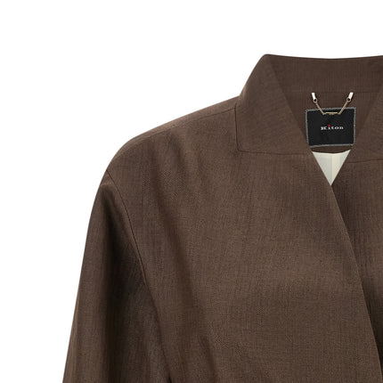Kiton Brown Polyamide Blazer