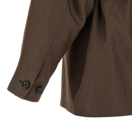Kiton Brown Polyamide Blazer