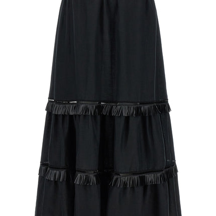 Kiton Black Linen Mini Skirt