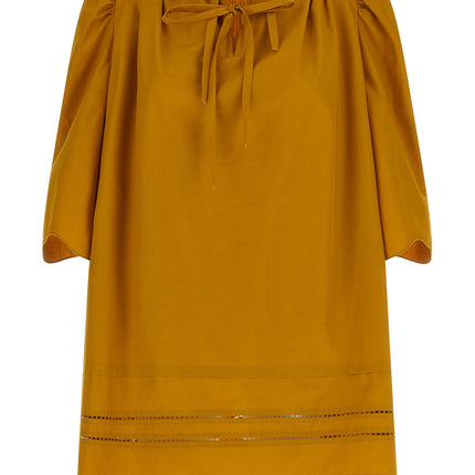 Fabiana Filippi Bicolor Cotton Short Dress
