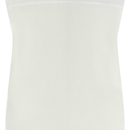 Fabiana Filippi White Cotton Sleeveless Jacket