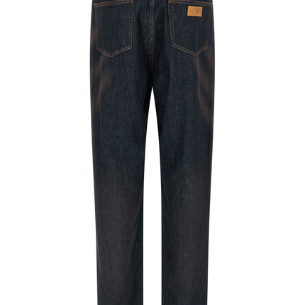 MM6 Maison Margiela Blue Cotton Straight-Leg Jeans